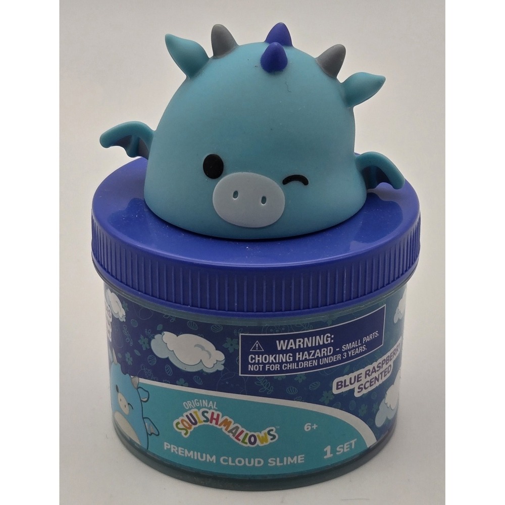 Squishmallows Tatiana Dinosaur Premium Cloud Slime Blue Rasberry Scent New